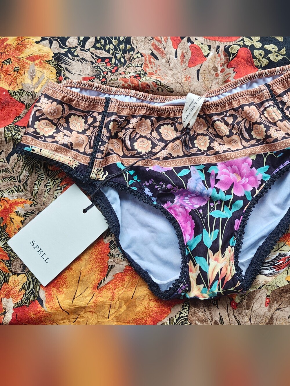 Spell Butterfly bloomers Floral Panties, Large, NWT